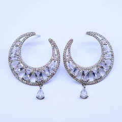 Crescent Teardrop Statement Earrings