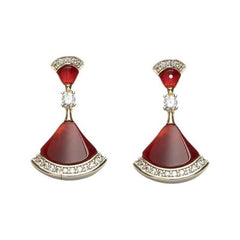 Elegant Fan-Shaped Drop Earrings