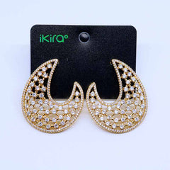 Luminous Crescent Filigree Earrings