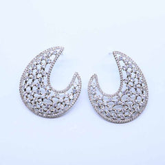 Luminous Crescent Filigree Earrings
