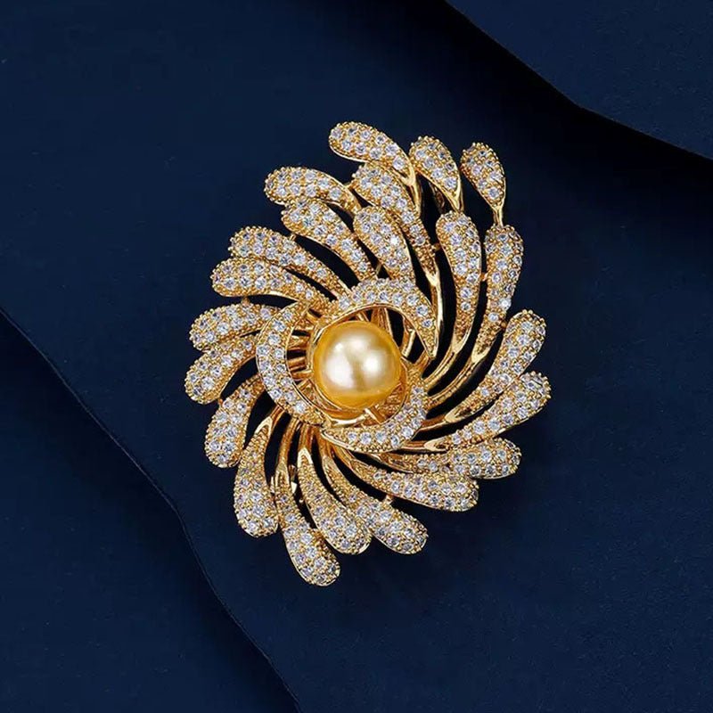 Midnight Pearl Bloom Brooch