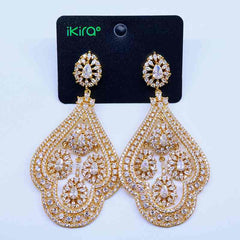 Regal Teardrop Crystal Statement Earrings