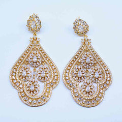 Regal Teardrop Crystal Statement Earrings