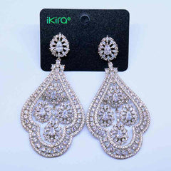 Regal Teardrop Crystal Statement Earrings