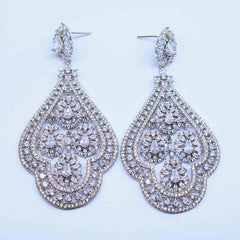 Regal Teardrop Crystal Statement Earrings