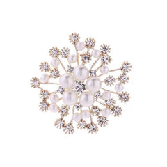 Sparkling Frost Flower Brooch