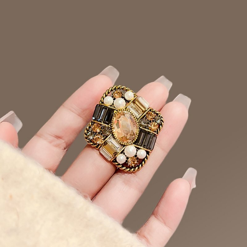 Vintage Opulence Crystal Brooch