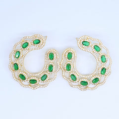 Black Gold Majesty Hoops Earrings