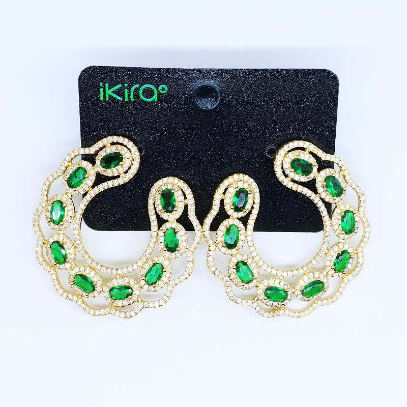 Black Gold Majesty Hoops Earrings