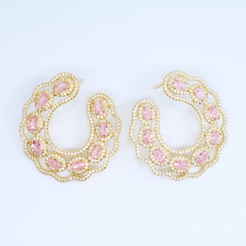 Black Gold Majesty Hoops Earrings