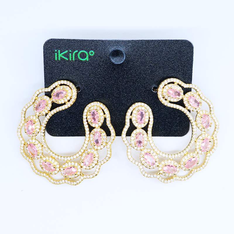 Black Gold Majesty Hoops Earrings