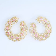 Black Gold Majesty Hoops Earrings