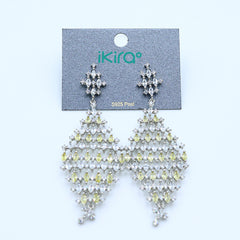 ikira_jewelry_earrings_Crystal Lattice Rhombus Drop Earrings