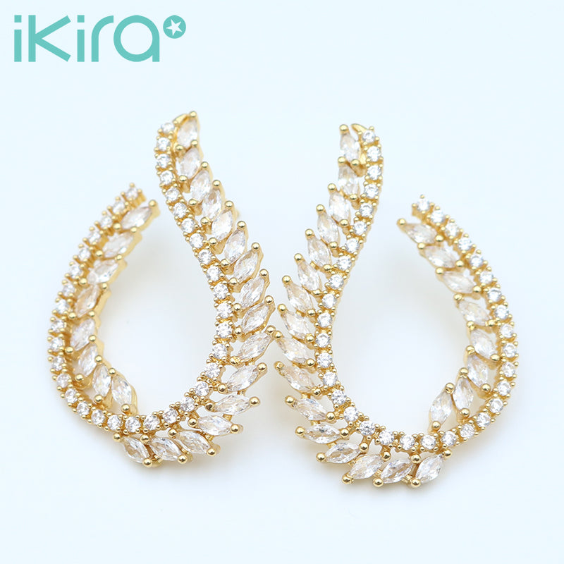 ikira_jewelry_earrings_Golden Vine Whisper Earrings_3