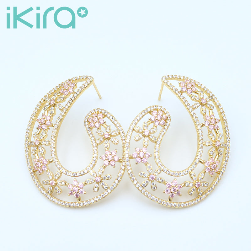 ikira_jewelry_earrings_Rose_Gold_Wing_Stud_Earrings_gold_1