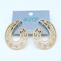 ikira_jewelry_earrings_Rose_Gold_Wing_Stud_Earrings_pink_2