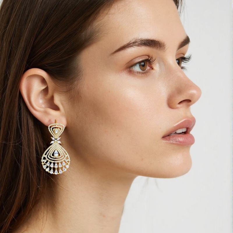 Crystal Cascade Earrings