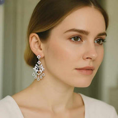 Vintage Peacock tail Earrings