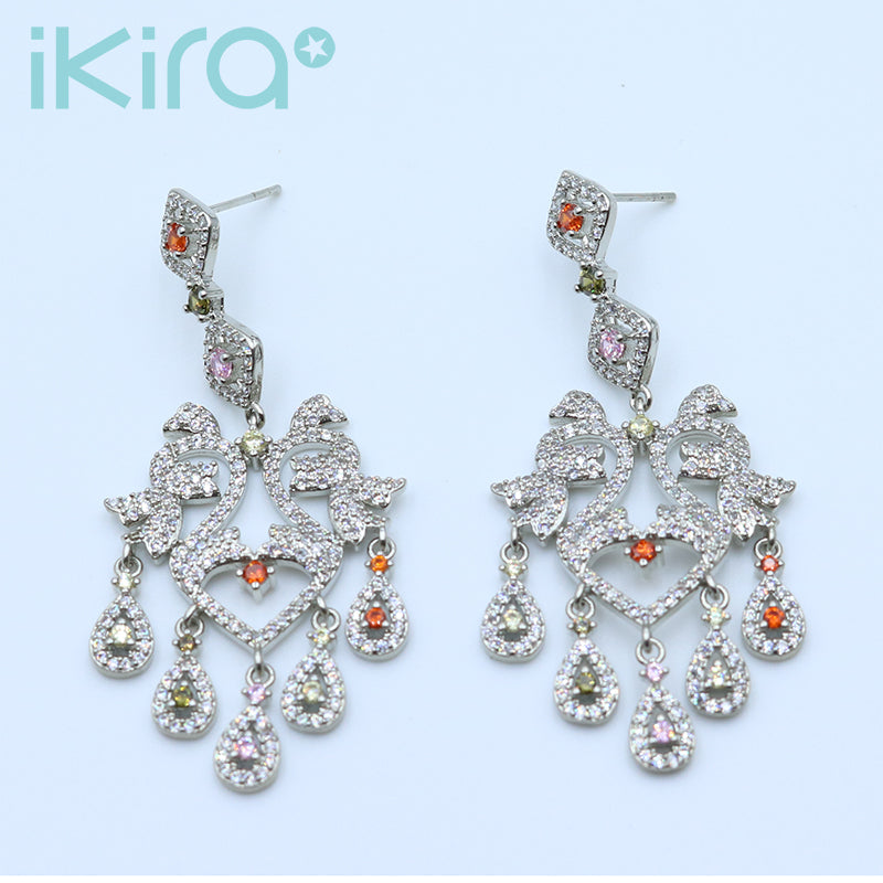 ikira_jewelry_earrings_baroque_heart_crystal_multi_drop_earrings_yellow_1