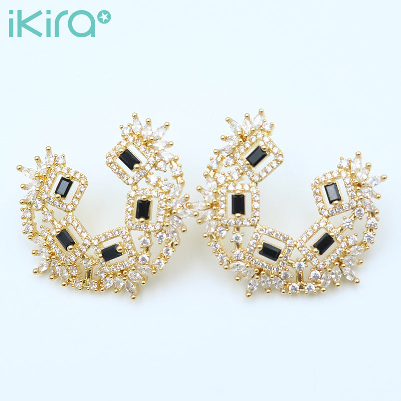 ikira_jewelry_earrings_black_and_gold_square_and_half_hoop_stud_earrings_black_1