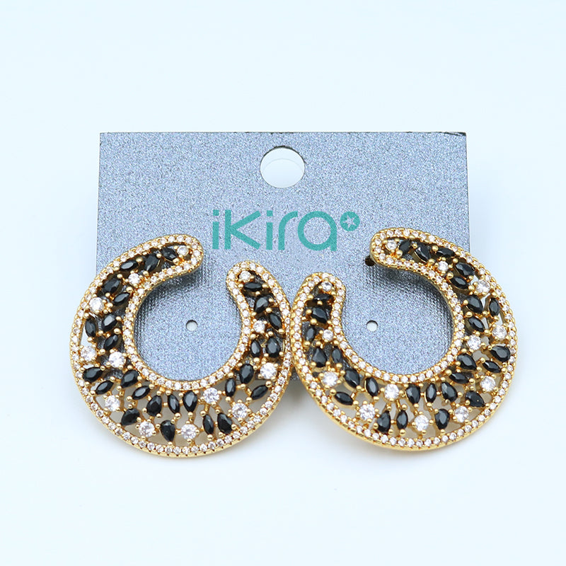 ikira_jewelry_earrings_black_white_and_gold_round_stud_earrings_black_2