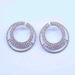 Crystal Crescent Statement Earrings Collection