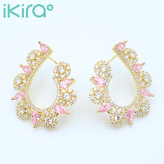 ikira_jewelry_earrings_pink_gemstone_gold_stud_earrings_pink_1