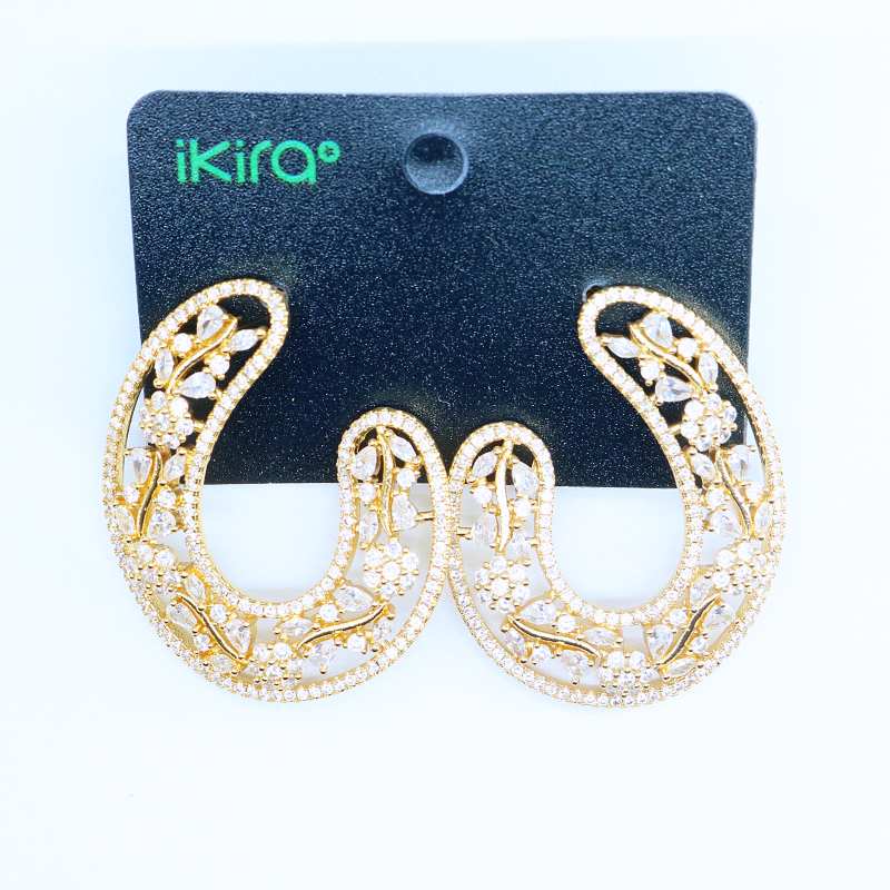 Blossom Crescent Flower Stud Earrings