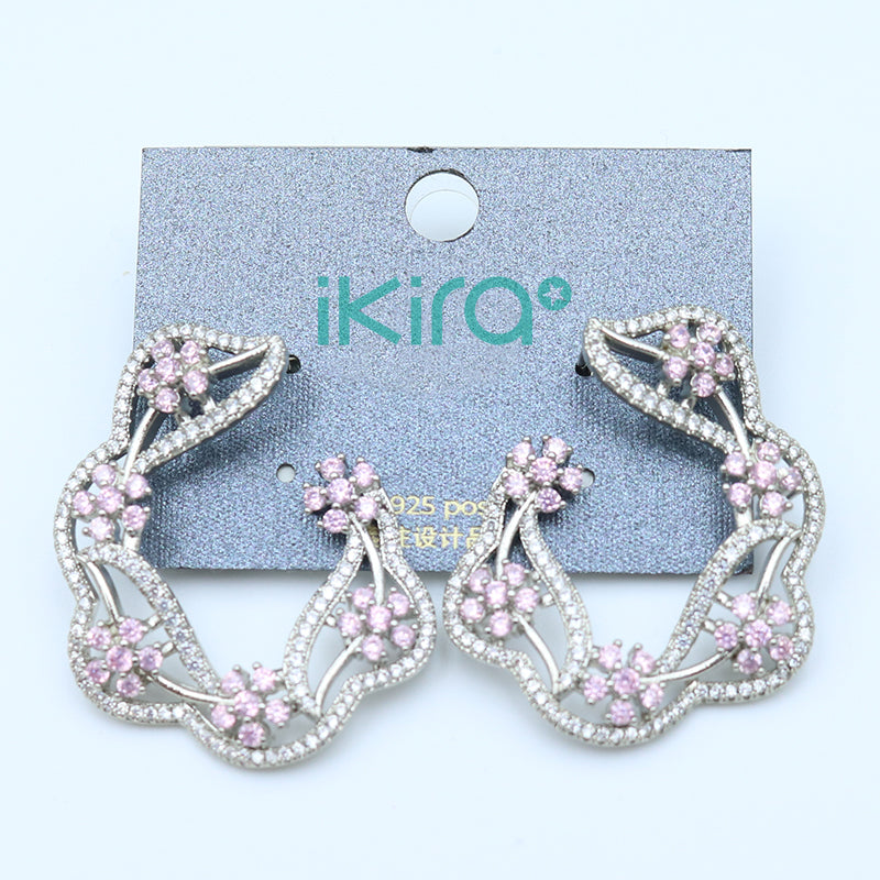 ikira_jewelry_earrings_silver_flower_stud_earrings_pink_2