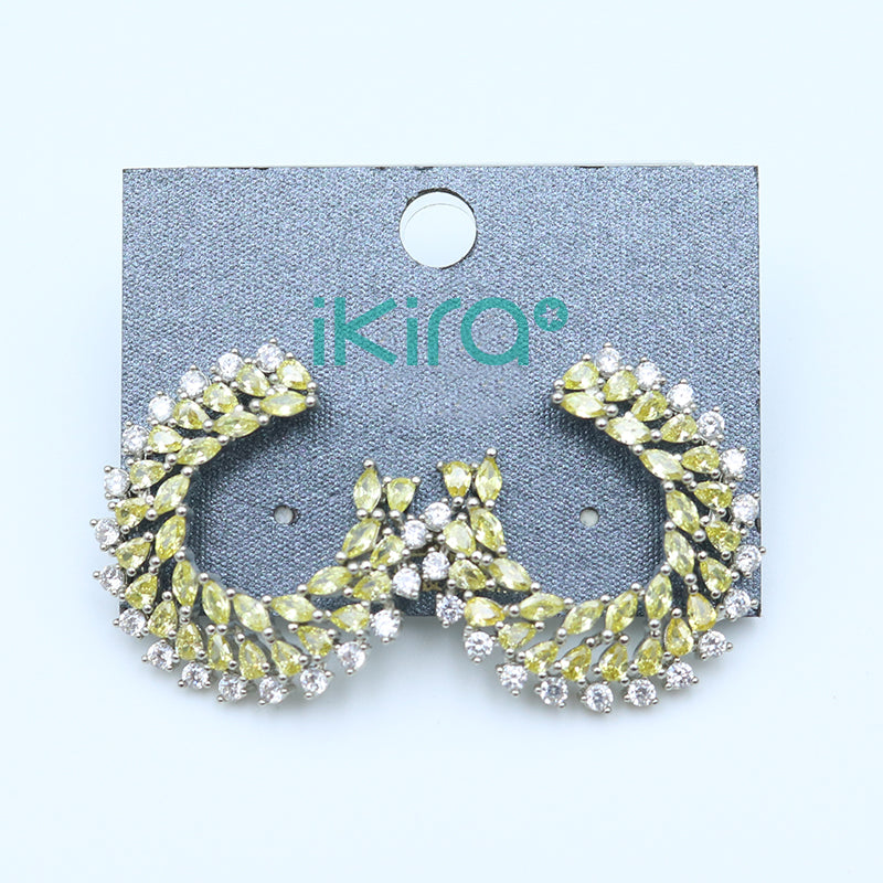 ikira_jewelry_earrings_silver_green_hoop_stud_earrings_green_2