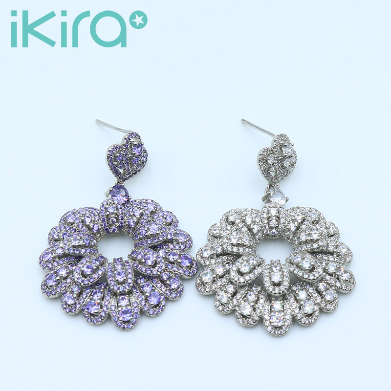 ikira_jewelry_earrings_white_purple_floral_rhinestone_drop_earrings_purple_1