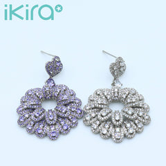 ikira_jewelry_earrings_white_purple_floral_rhinestone_drop_earrings_purple_1