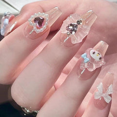 Cartoon dopamine nail art