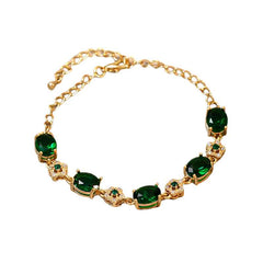 Vintage Emerald Gold-Plated Bracelet